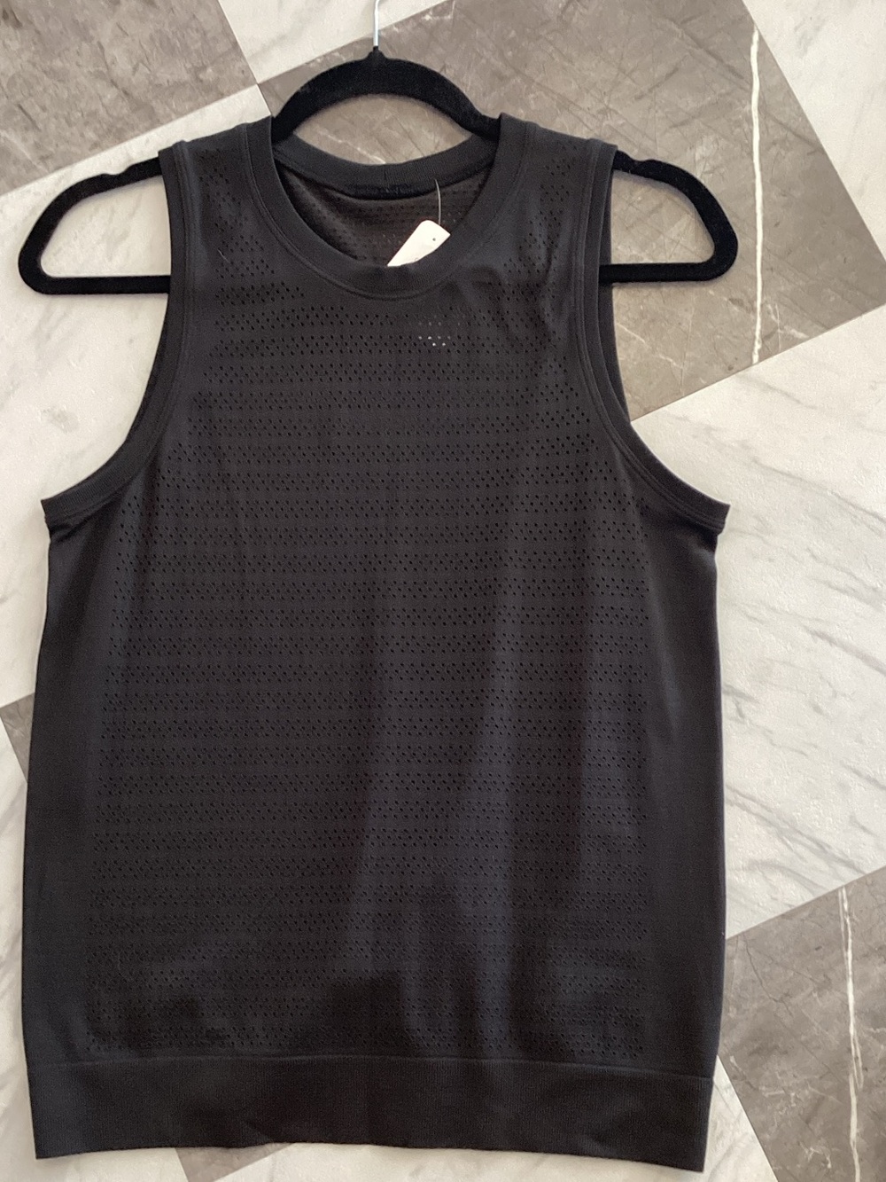 lululemon athletica Black Perforated Athletic Tank Top